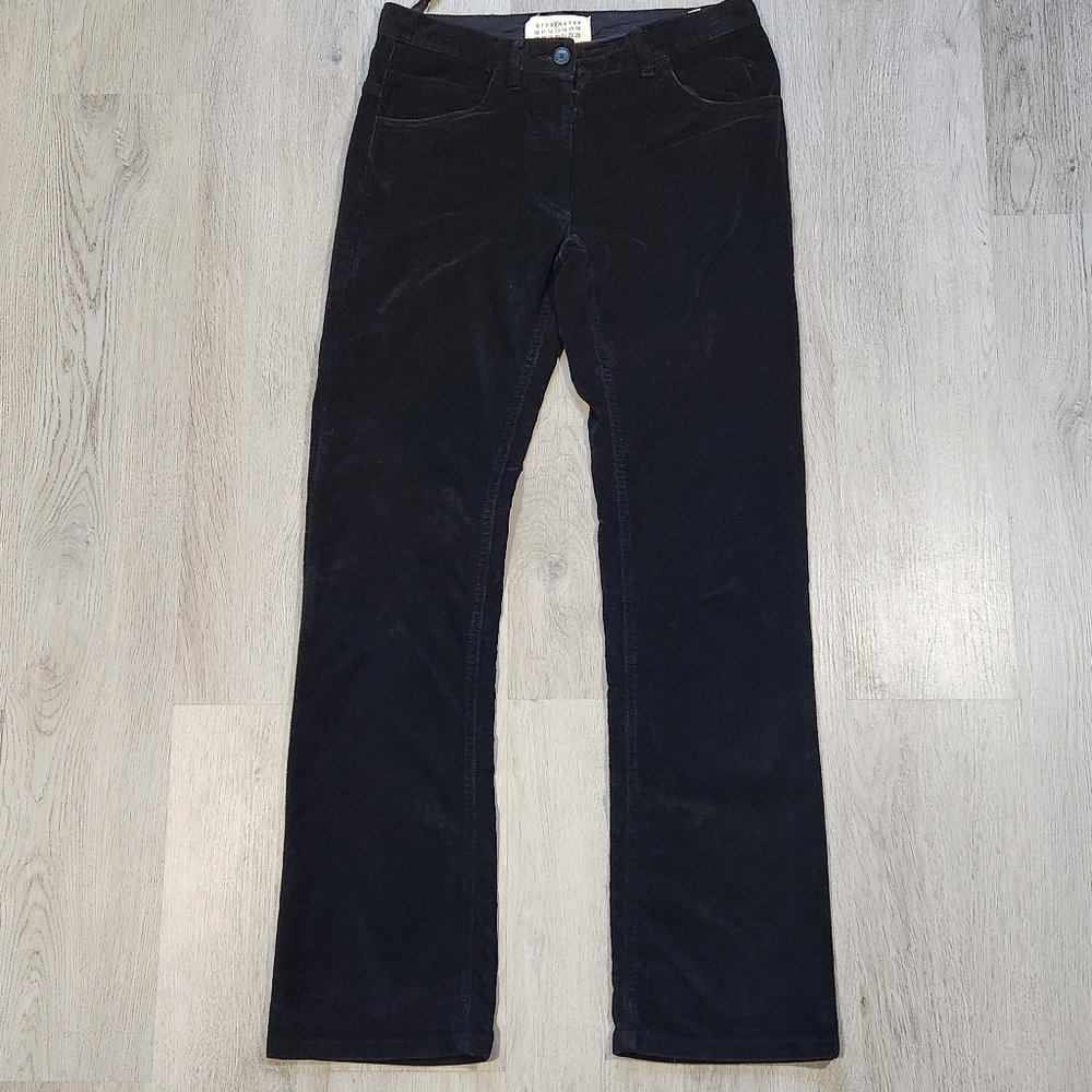 Vtg Mason Martin Margiela Women Italian Sz 40 Corduroy Black Pants Archive 28x29